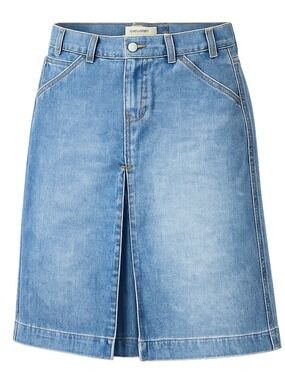 Gap Carpenter Y2K Denim Skirt Pleated Front Knee Length Vintage Jean Minimalist